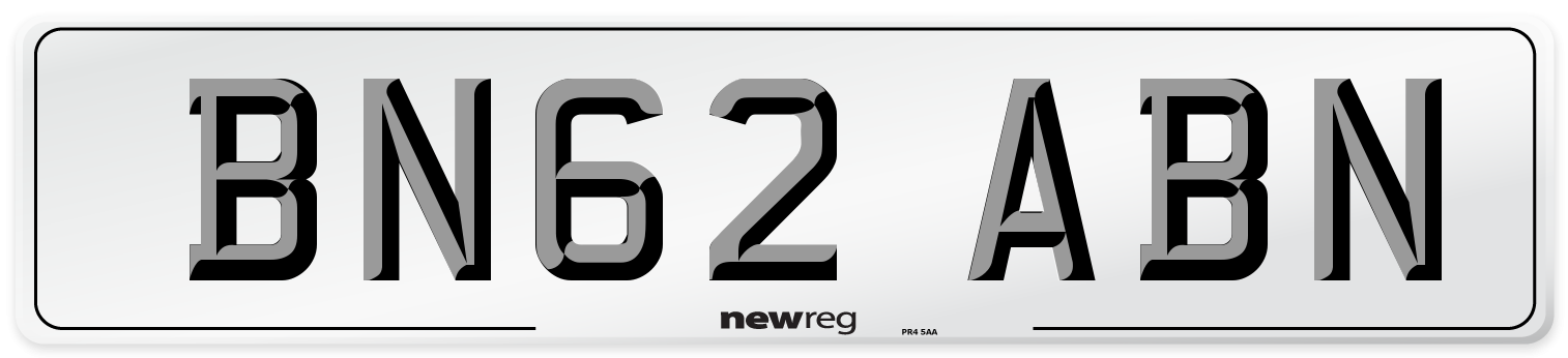 BN62 ABN Number Plate from New Reg